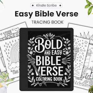 Bold and Easy Bible Verse Tracing for Kindle Scribe | Clickable Template | Digital Download | Hyperlinked PDF