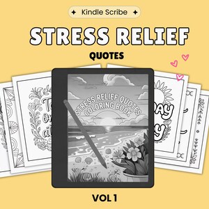 Stress Relief Quotes Tracing for Kindle Scribe | Clickable Template | Digital Download | Hyperlinked PDF | Vol 1
