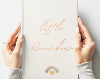 Personalized Rainbow Baby Pregnancy Journal, First Time Mom Baby Shower Gift