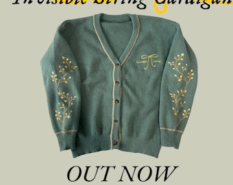 Invisible String Folklore Cardigan Embroidered, Cardigan, Eras, Evermore