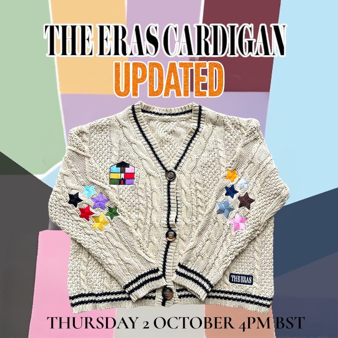 ☆希少！Taylor Swift TTPD グレー カーディガン☆ Taylor Swift TTPD Gray Cardigan Sweater M/L