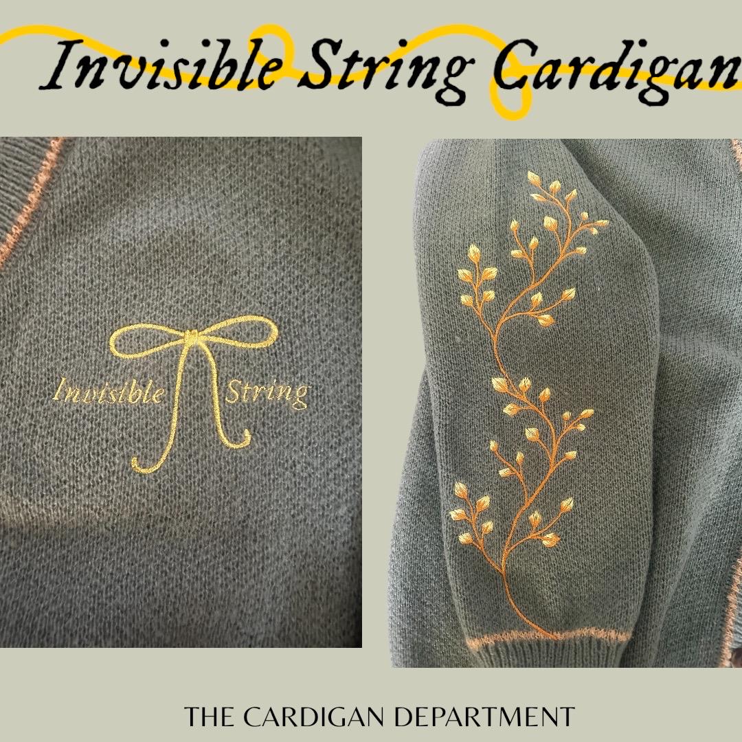 Invisible String Folklore Cardigan Embroidered, Cardigan, Eras ...