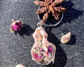 Glamour Spell Jar | Beauty Spell Jar Keychain | Beauty Enhancing Spell | Confidence Spell Jar