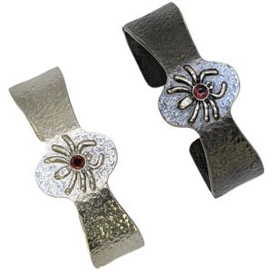 Stylish Spider Pewter Cuff Bracelet Urban Style