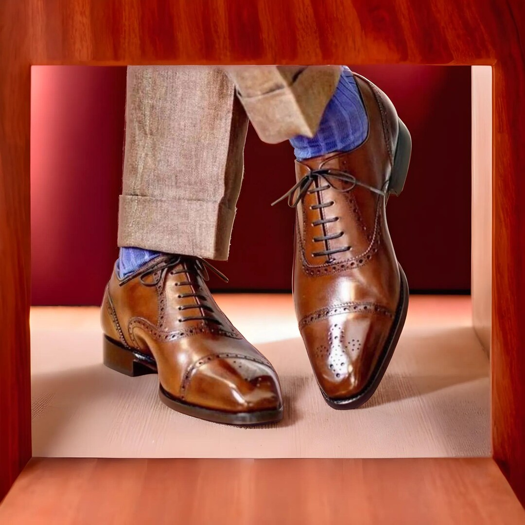 Luxury Men Wedding Dress Handmade Shoes Genuine Leather Lace-up Latest Design Casual Shoes