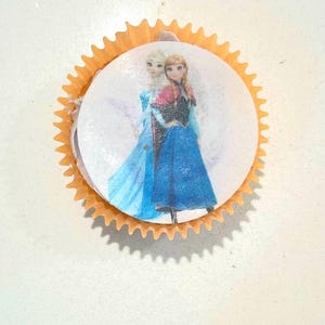 Frozen Themed Edible Cupcake Toppers for Kids Parties