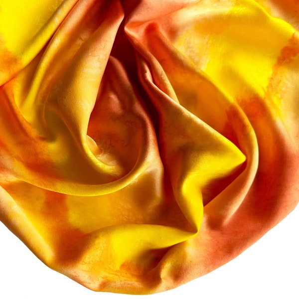 Yellow Silk Scarf Etsy