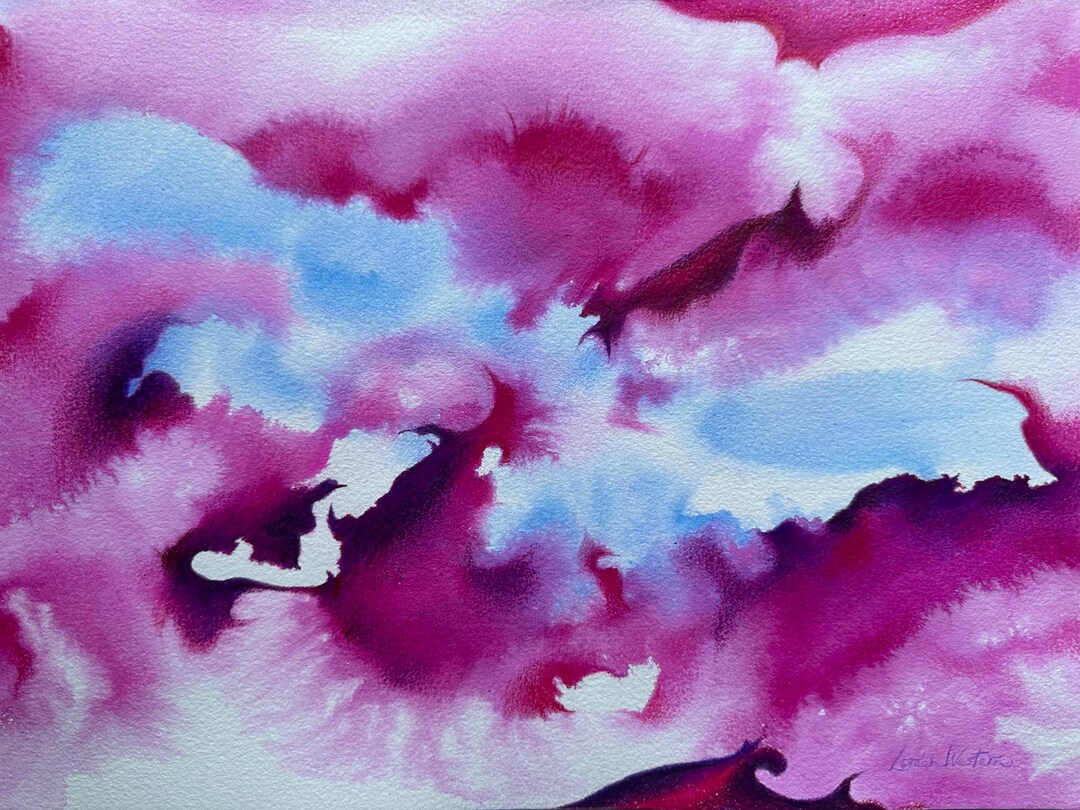 青とピンクのアクリル抽象画 青とピンクのアクリル抽象画 青とピンクのアクリル抽象画 青と