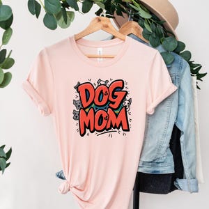 Funny Dog Mom Shirt With Retro Cartoon Style, Cute Pet Parent Tee For Women, Gift Idea For Dog Lovers, Puppy Mama Graphic Tshirt