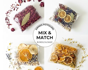 Botanical Simmering Potpourri Mix & Match Bags: Natural Stovetop Fragrance Bundle