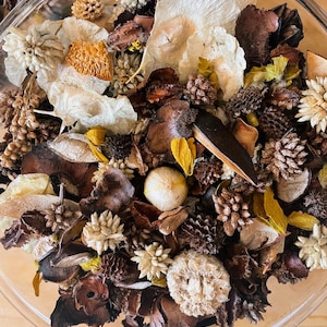 Vanilla Nut Scented Potpourri: Rustic Botanical Bowl Filler