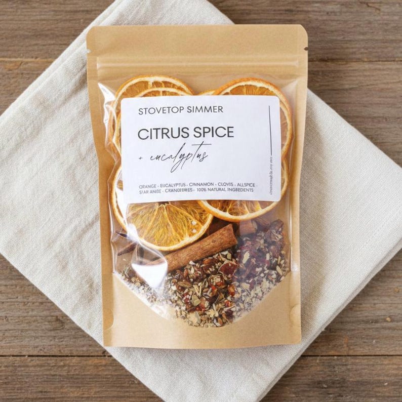 Citrus Spice Stovetop Potpourri with Eucalyptus, Orange Cinnamon Clove Simmer Pot image 1