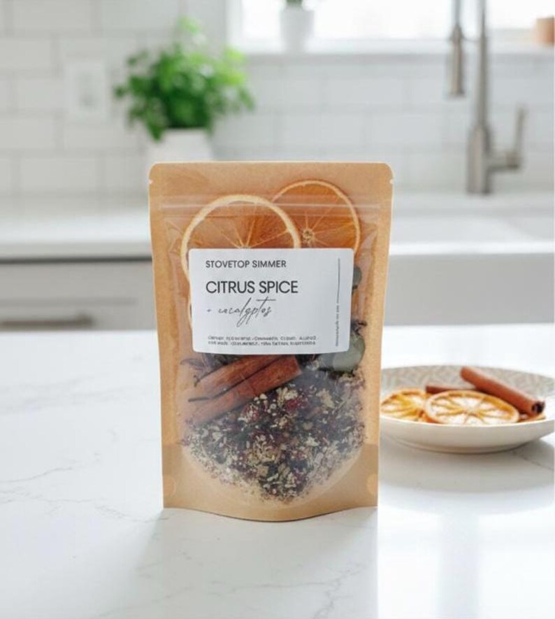 Citrus Spice Stovetop Potpourri with Eucalyptus, Orange Cinnamon Clove Simmer Pot image 3