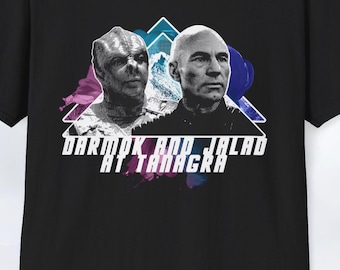 スタートレック　ＴＮＧ　ピカード、データ、ジャッジア　絵皿とマグカップ　セット ピカード船長ティーカップマグ スタートレック TNG ネクスト
