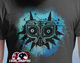 Camiseta de juego Legend of Zelda Majora's Mask - Tee Gamer Link Ocarina Triforce Hylian para hombre y mujer, unisex, retro, regalo de cumpleaños