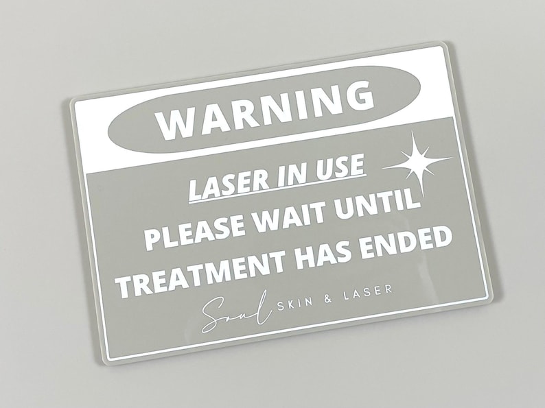 Led In Use Sign Laser in Use Treatment Room Sign | Custom Safety Sign for Salon, Spa ...