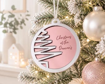 Personalised Christmas Tree Bauble | 7cm Custom Family Ornament