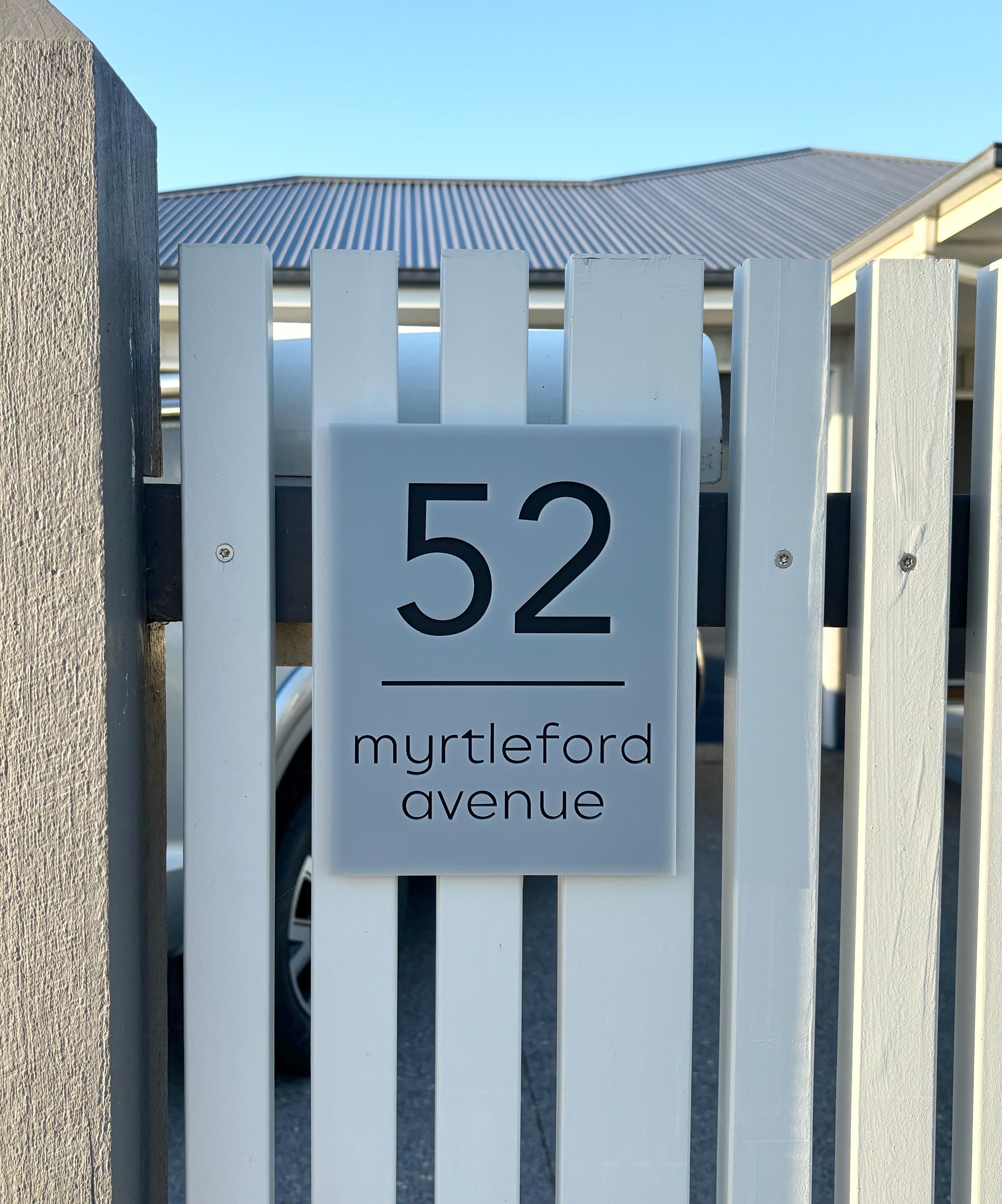 Modern Acrylic House Number Sign - Custom Address Plaque - Personalised ...