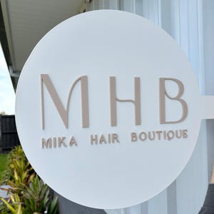 Custom Blade Shop Sign | Outdoor Hanging Sign for Salon, Café, Boutique, or Small Business | Personalised Double Sided Business Signage