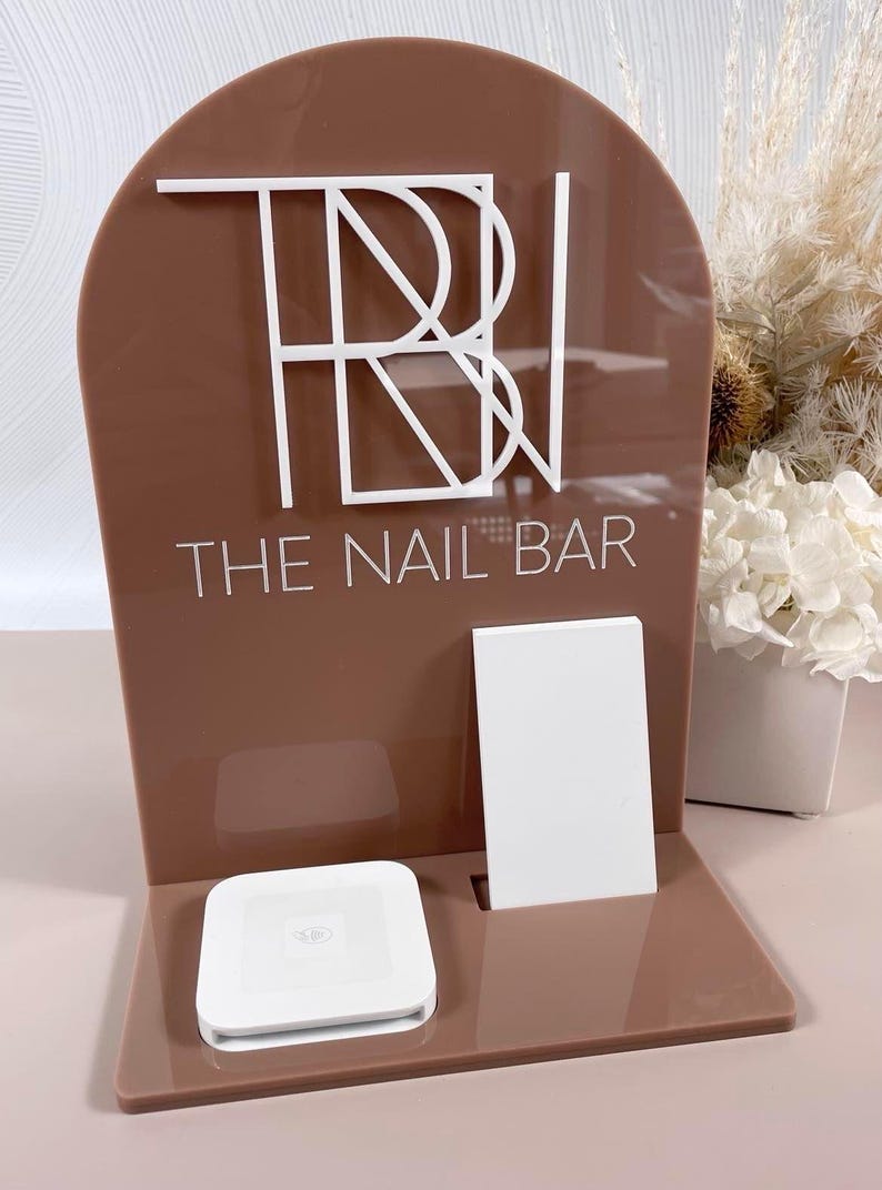 Custom Acrylic Business Display Stand | NFC Tap to Pay & Card Holder ...