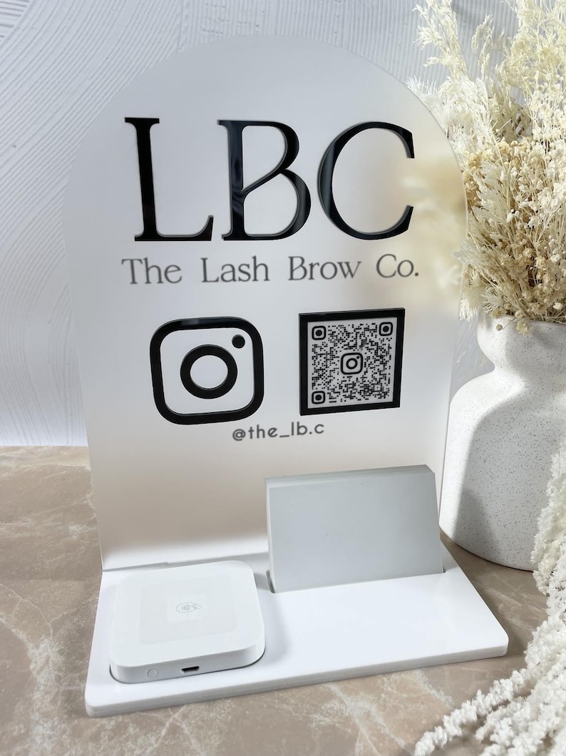 Custom Acrylic Business Display Stand | NFC Tap to Pay & Card Holder ...