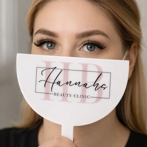 Protector facial de salón personalizado con logotipo / Protector de privacidad para pestañas y cejas personalizado / Marca de belleza para fotos de clientes
