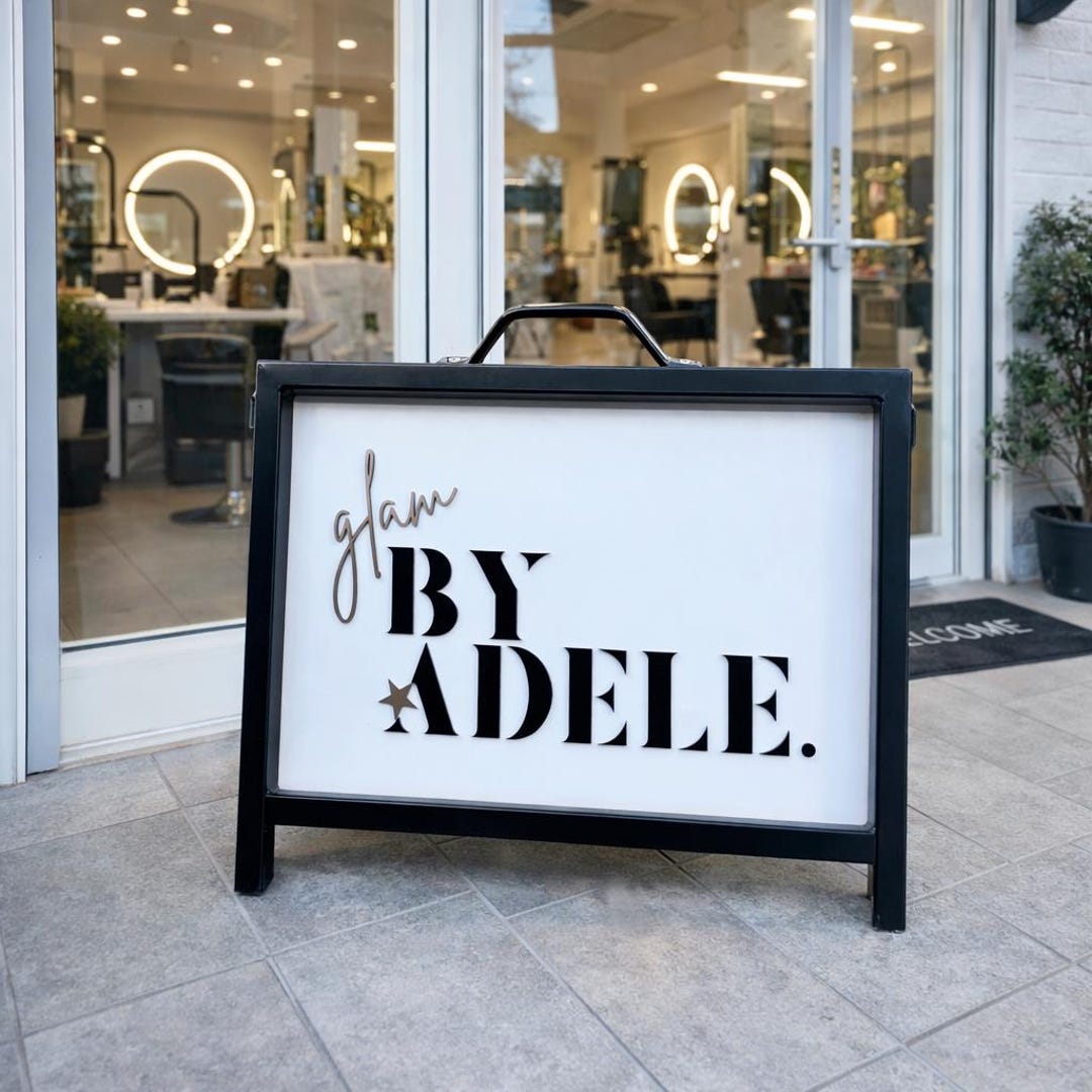 Custom A‑frame Shop Sign | Personalised 3D Business Sandwich Board ...