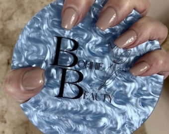 Custom Acrylic Nail Photo Prop – 10cm Branded Display with Logo & Colour – Nail Tech Photography Accessory