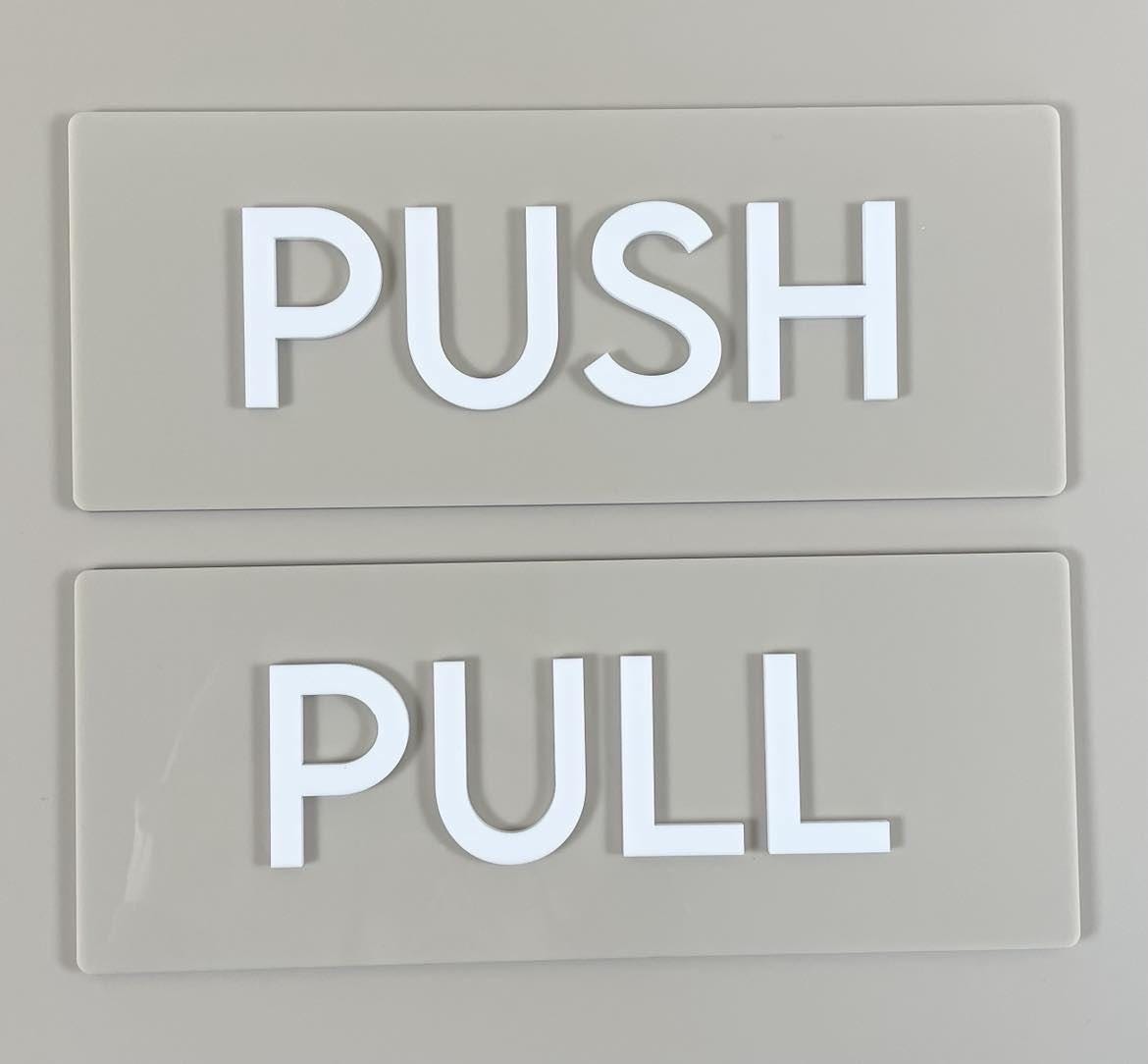 Push & Pull Türschild (2er SET