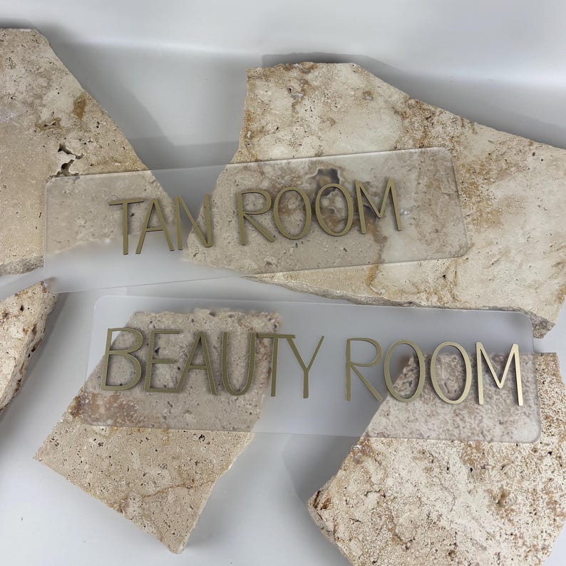 Room Sign | Clear Acrylic Door Sign | Custom Room Sign | Salon & Clinic ...