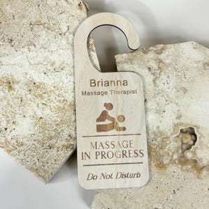 Timber Massage in Progress Door Hanger – Do Not Disturb Sign – Wooden ...