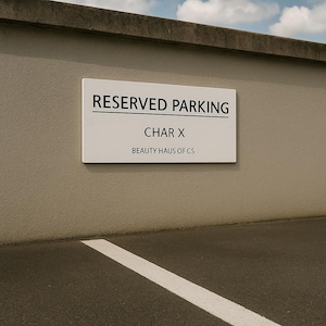 Custom Reserved Parking Sign for Businesses | Personalised Outdoor Parking Spot Sign for Salon, Clinic, or Office