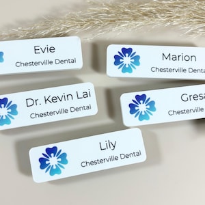 Custom Name Badges with Logo | Personalised Employee Name Tags | Professional Business Badges | Engraved Name Badges for Office & Events