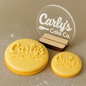Custom Logo Cookie Stamp | Personalised Cookie Embosser | Business Logo Biscuit Stamp for Bakers & Small Business