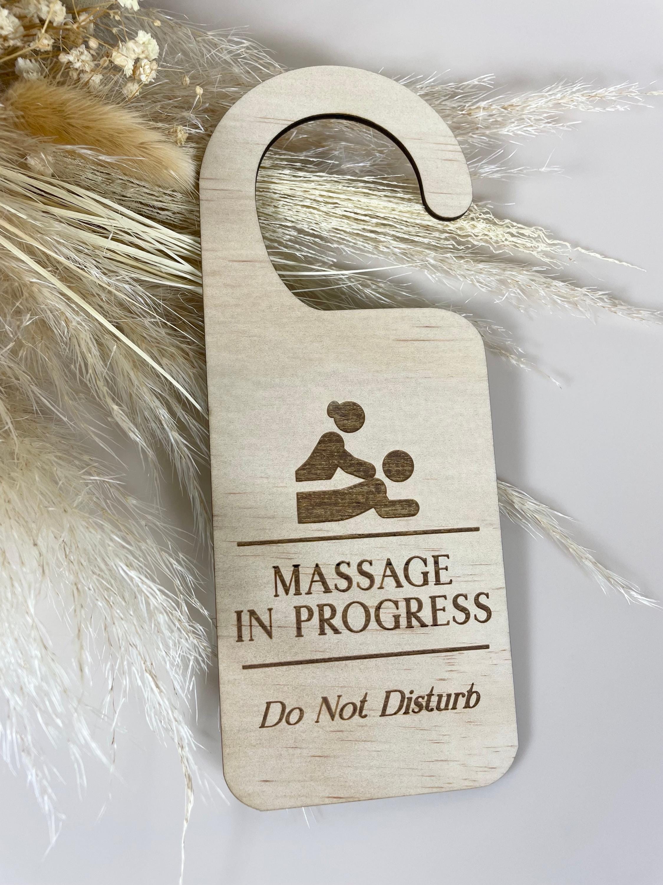Timber Massage in Progress Door Hanger – Do Not Disturb Sign – Wooden ...