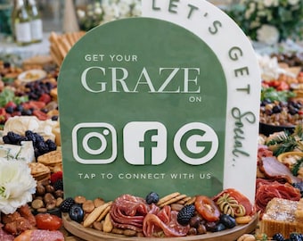 Custom NFC Social Stand | Tap to Connect Business Display | Acrylic Social Media Sign for Salons, Cafés & Events