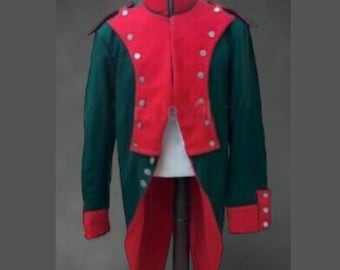 Men's Napoleonic uniforms,10th Dragon regiment, French reproduction green coat