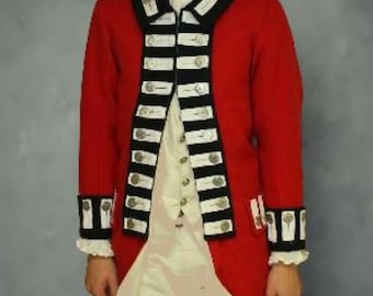 Men's New 1775th-83th Marine Crop Red Men Wool British Military Jacket