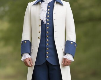 Men's Frenches de la Marine Men Companies ,Officer Off White Coat