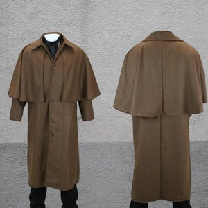 Wolle Inverness Cape : Steampunk Gothic Mantel für Herren