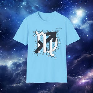 Pary zodiaku Strzelec i Panna Astrologia Unisex Koszulka z Miłosnym Opisem 2