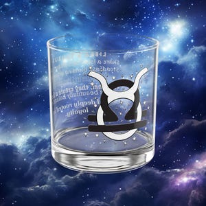 天秤座牡牛座の星座ロックグラス