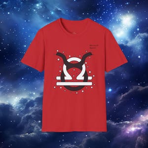 Koszulka unisex z motywem zodiaku Byk i Waga z astrologią i miłością