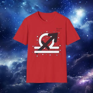 Pary zodiaku Strzelec i Waga Astrologia Unisex Koszulka z Miłosnym Opisem