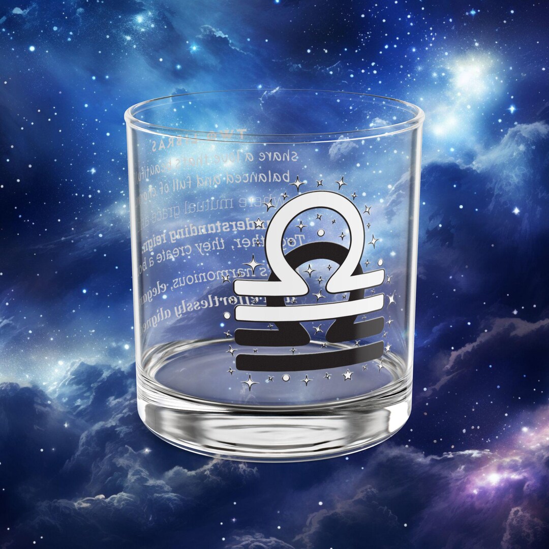 Libra Libra Zodiac Rocks Glass - Etsy