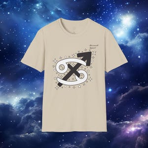 Pary zodiaku Strzelec i Rak Astrologia Unisex Koszulka z Miłosnym Opisem 2
