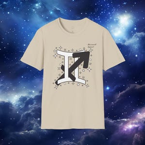 Pary zodiaku Strzelec i Bliźnięta Astrologia Unisex Koszulka z Miłosnym Opisem 2