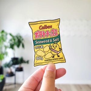 Calbee Chips Sticker, Algas, Algas con Sal, Calbee Chips, Algas Calbee, Snack Japonés, Snack Asiático, Snacks Calbee, Comida Japonesa