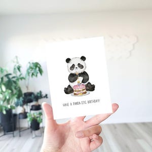 Passez un anniversaire fantastique, carte d'anniversaire de panda, carte de panda mignon, joyeux anniversaire, anniversaire de panda, panda, panda mignon, carte d'anniversaire, jeu de mots panda
