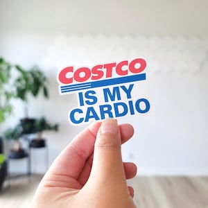 Costco Is My Cardio, sticker, Costco-sticker, Costco Lover, groothandel, sticker sportschool, winkelsticker, Costco, kruidenierswinkel, cardiosticker, sportschool